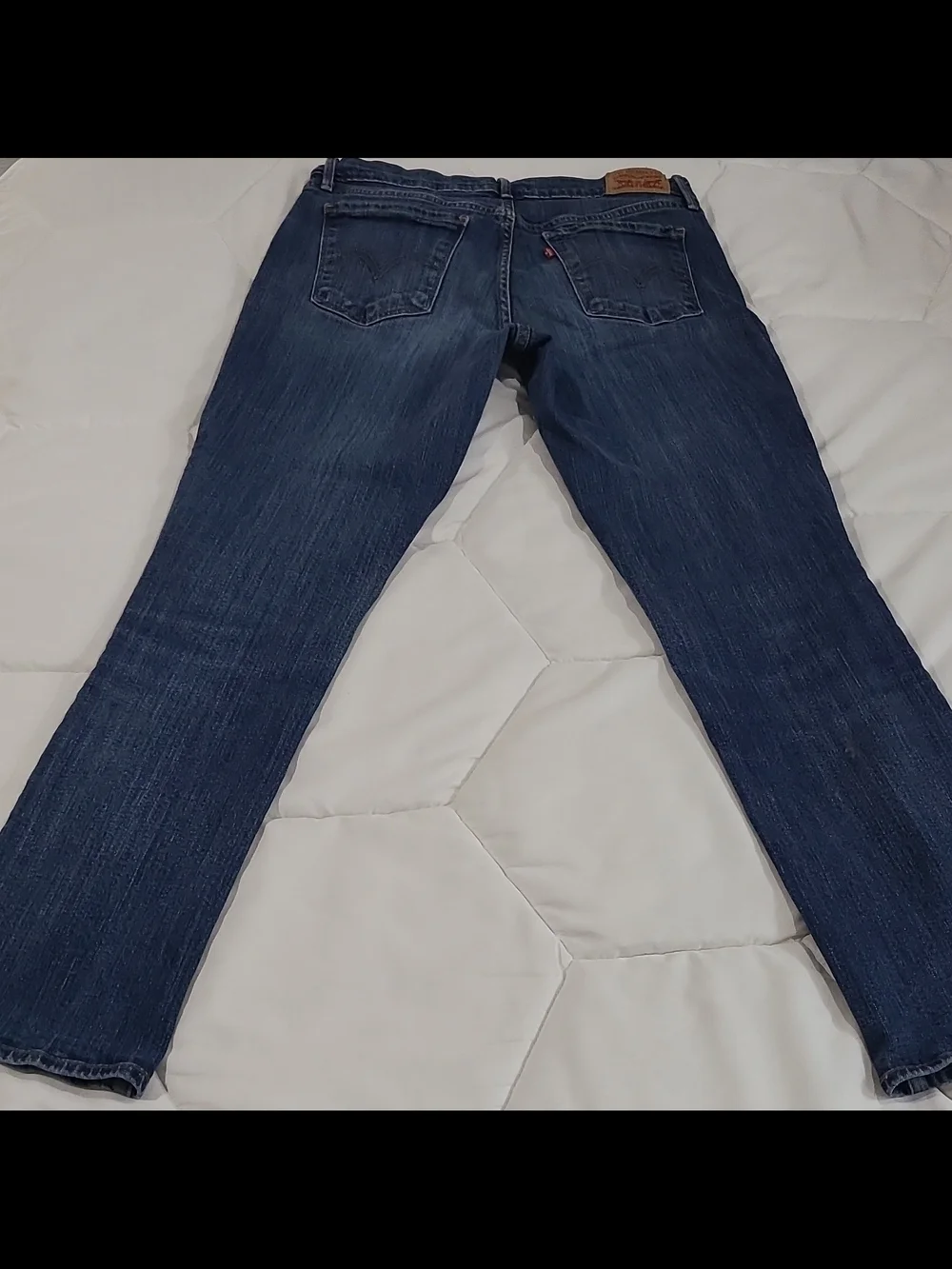 Levi's 505 Straight Men's Blue Denim Jeans Medium Wash Straight Fit Mid Rise